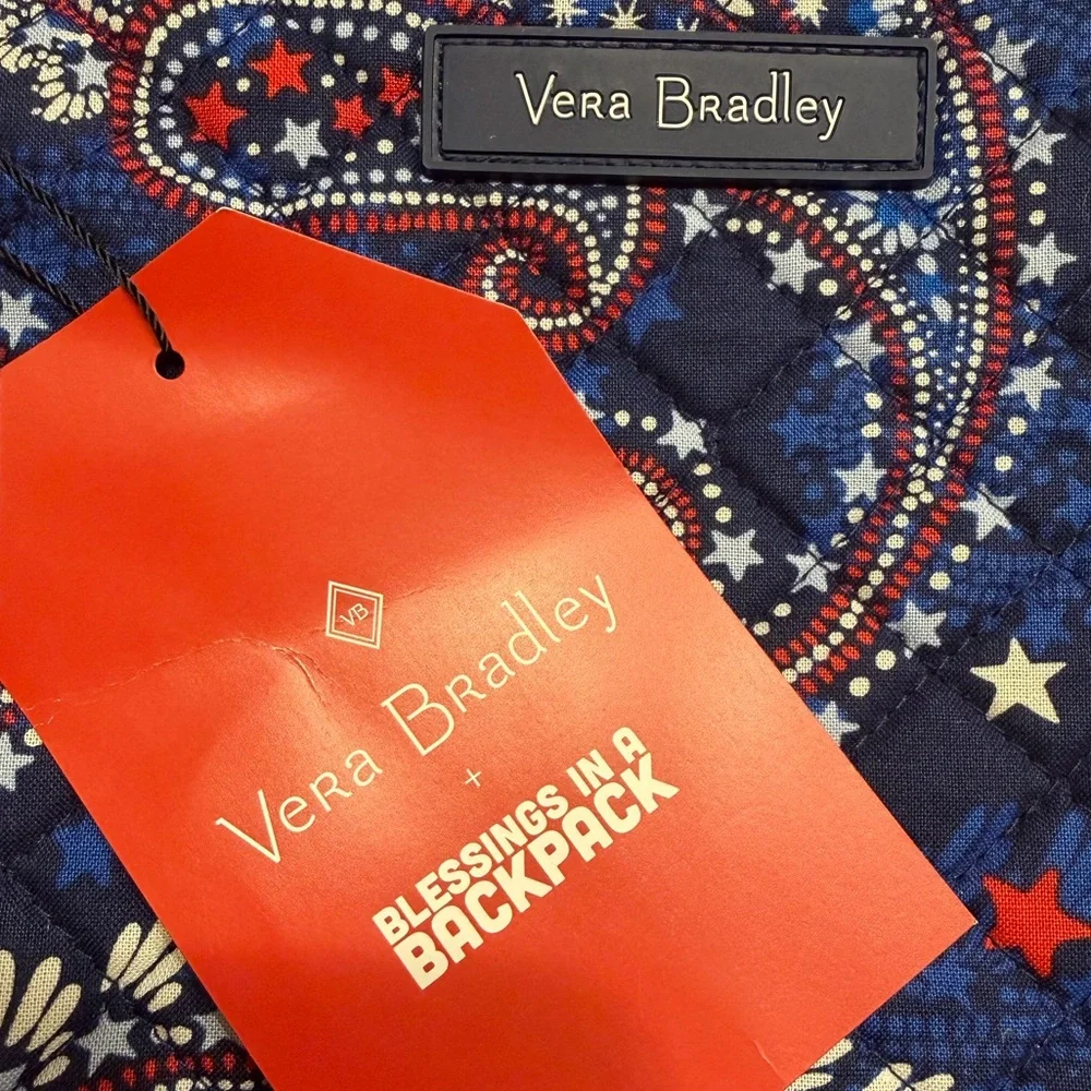 VERA BRADLEY Fireworks Paisley Celebration Backpack - Picture 9 of 13